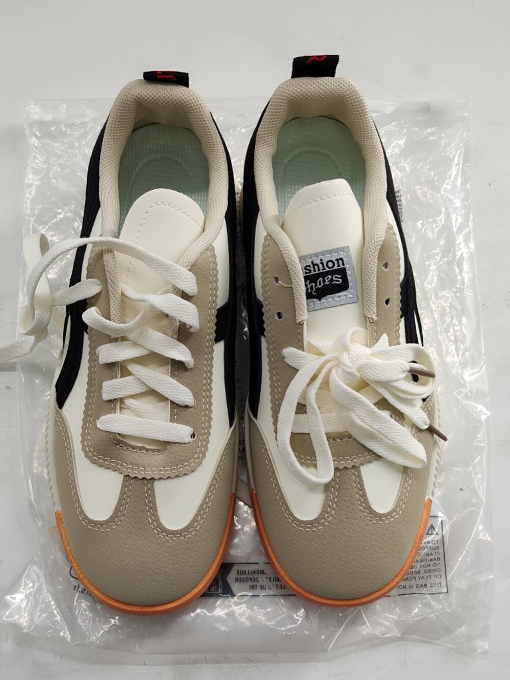 Women's Platform Laceup Casual Sneakers White/Black Size 38           P#861@CMK